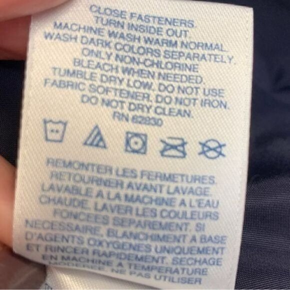 Land’s End Insulated Winter Coat With Hood Navy Blue Nylon/Polyester, Size Small - Picture 8 of 8